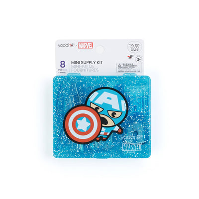 Yoobi Mini Supply Kit | Flat Box Kawaii Captain America | Toysmith - The Ridge Kids